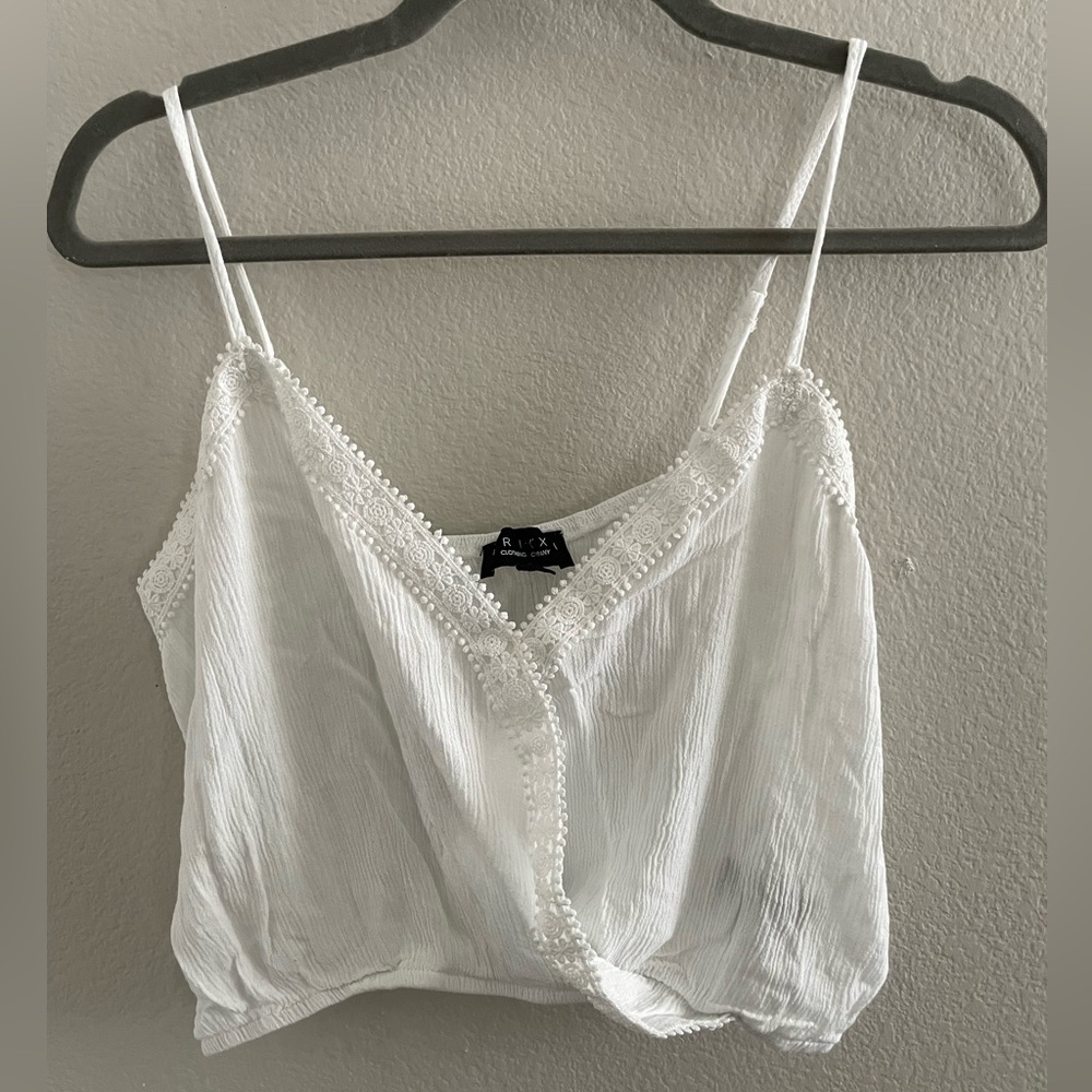 Trixxi white boho tank top